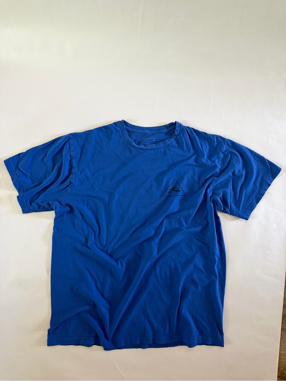 Rusty Surf Men's Blue Graphic Logo Crewneck T-Shirt